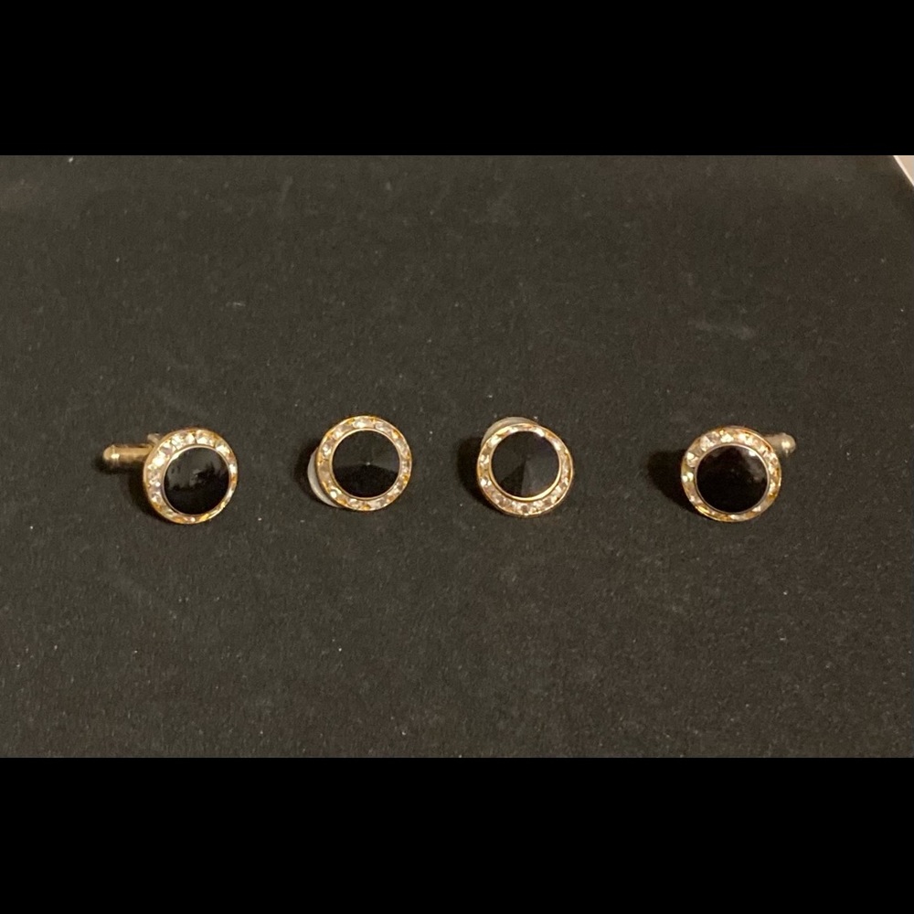 Earrings with matching cuff links